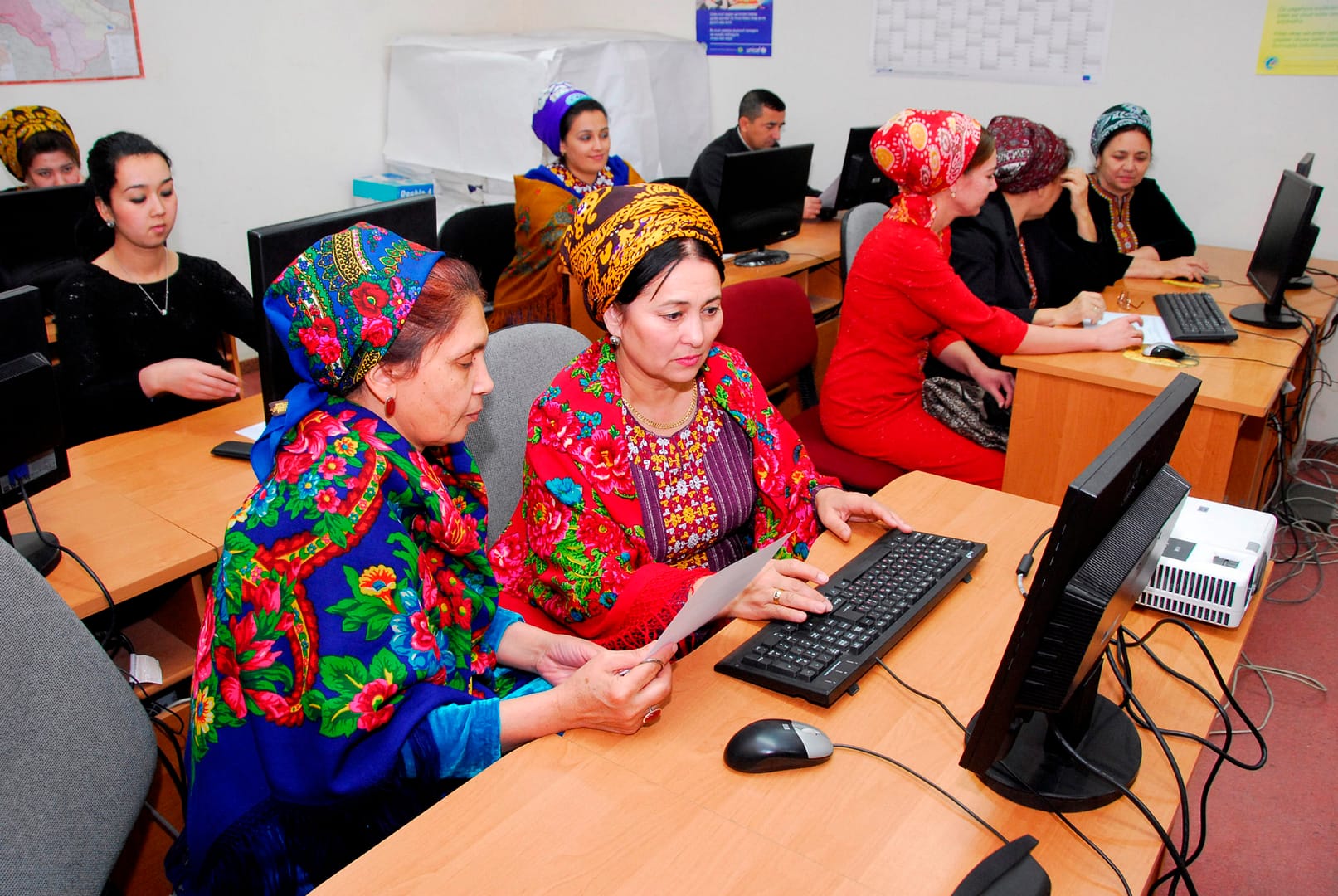 Women Working At Computers In Office