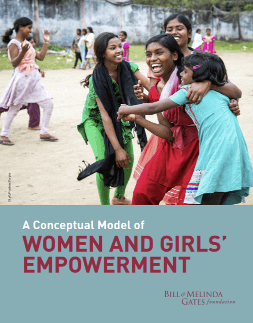 Report cover with South Asian girls playing outside