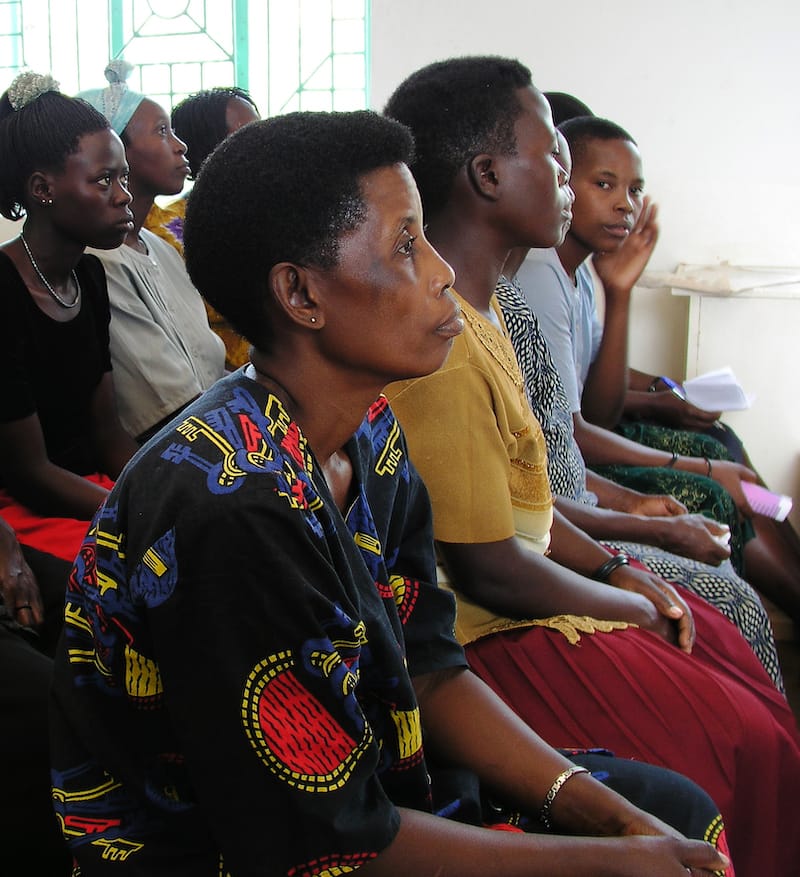 Photo of Ugandan women in workshop