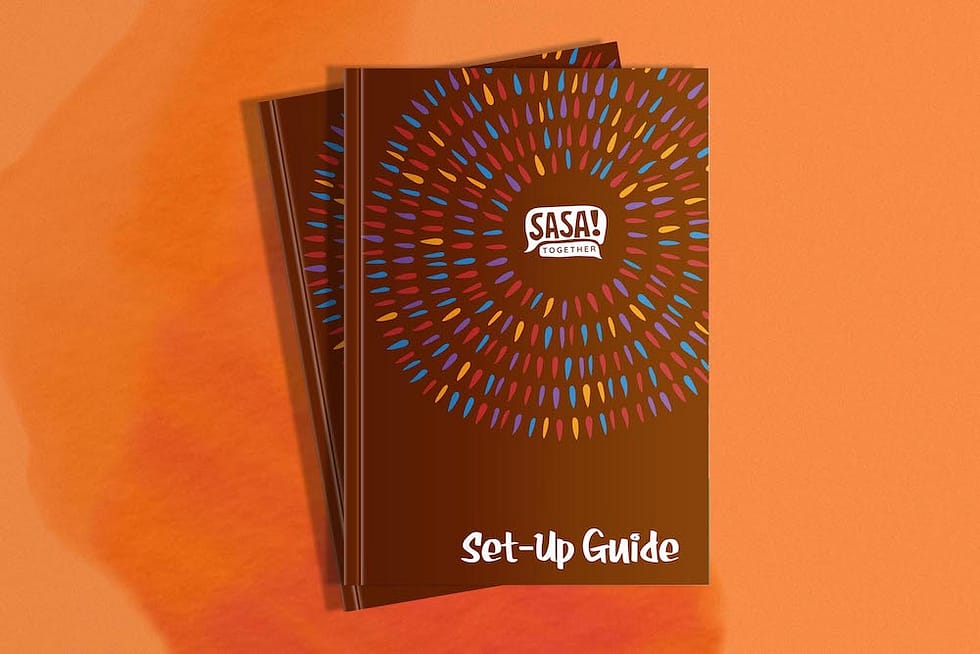 Book with cover title SASA! Together set-up guide